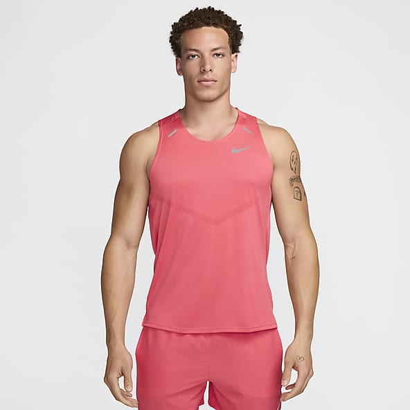 Mens Pink Running Tops T Shirts. Nike